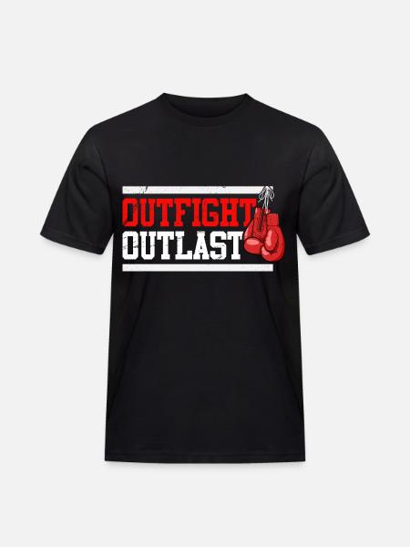 Outfight Outlast Boxing - Männer Workwear T-Shirt - Schwarz