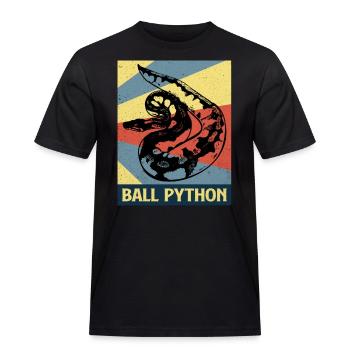 Python - Men's Workwear T-Shirt - black - Front - AI Model Male 178 light (178cm)