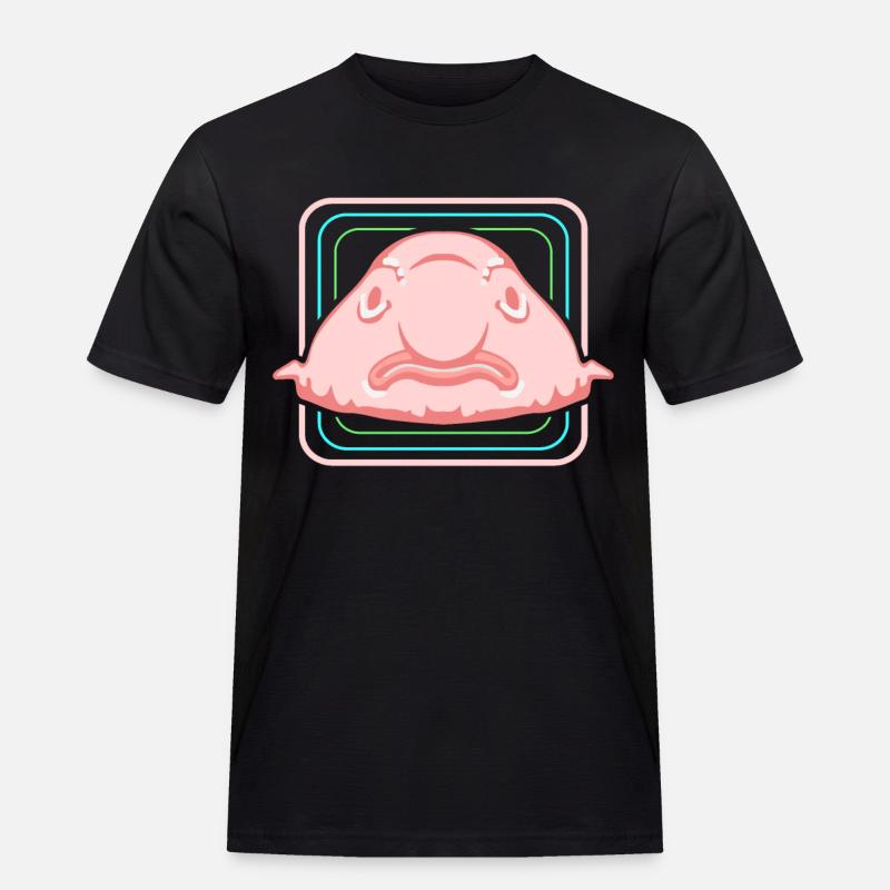 Blobfisch Tiefsee Grumpy Introvertiert Geschenk - Männer Workwear T-Shirt - Schwarz