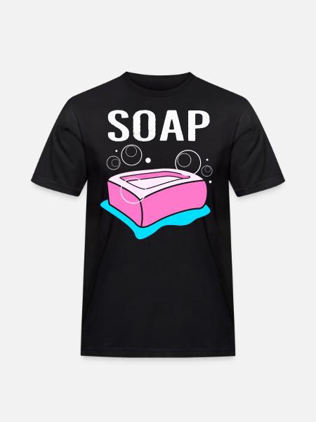Seife - Männer Workwear T-Shirt - Schwarz