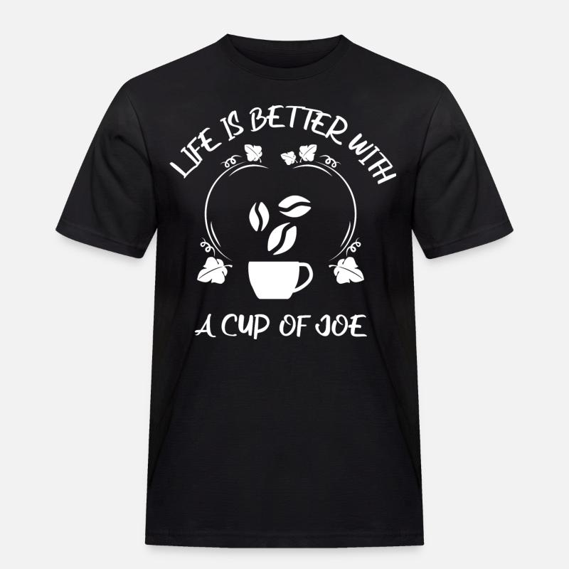 Kaffee Espresso Käffchen - Männer Workwear T-Shirt - Schwarz