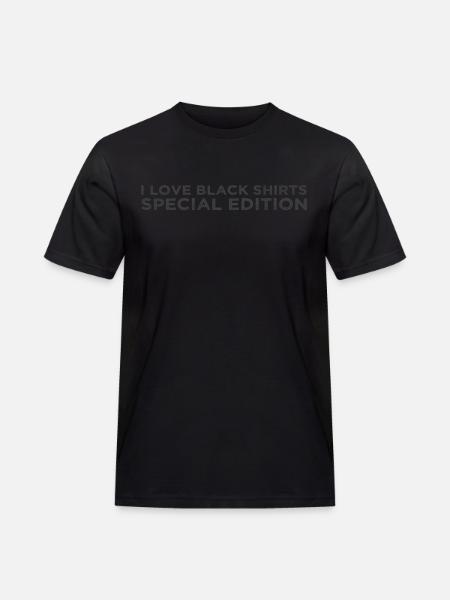 Jeg elsker svarte skjorter – Special Edition - Workwear T-Shirt for menn - svart