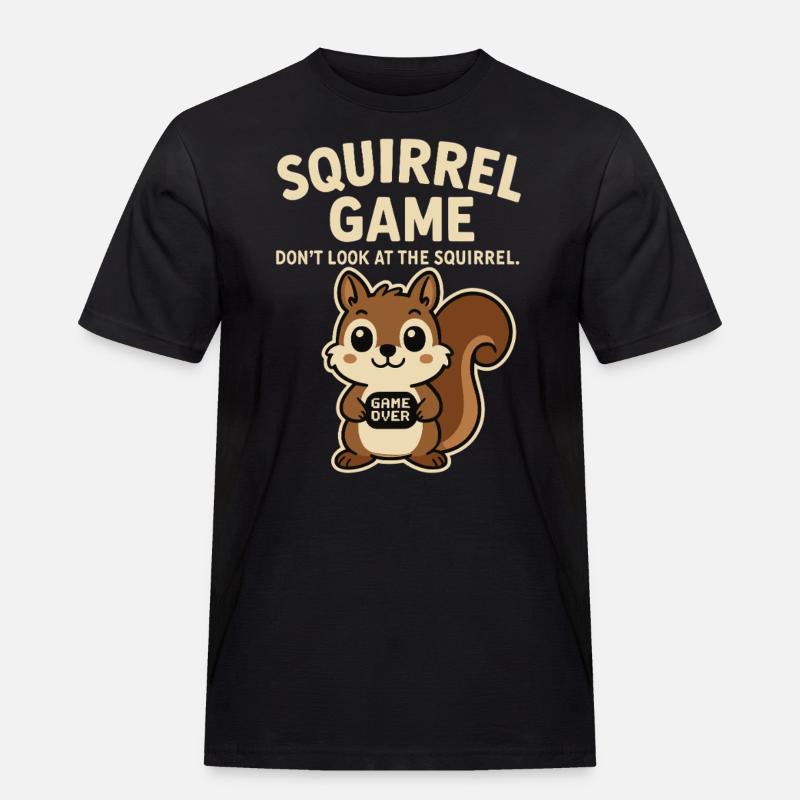 Eichhörnchen Lustiger Spruch game over - Männer Workwear T-Shirt - Schwarz