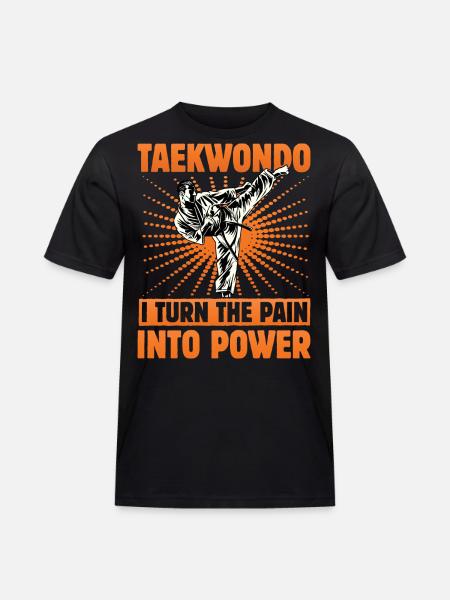 Taekwondo Jeg vender smerten til magt - Herre Workwear T-Shirt - sort