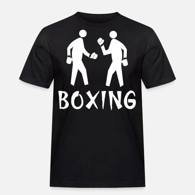 Boxen - Männer Workwear T-Shirt - Schwarz