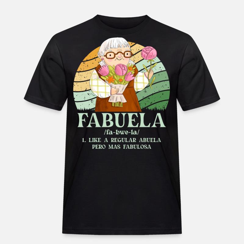 Fabuela - Männer Workwear T-Shirt - Schwarz
