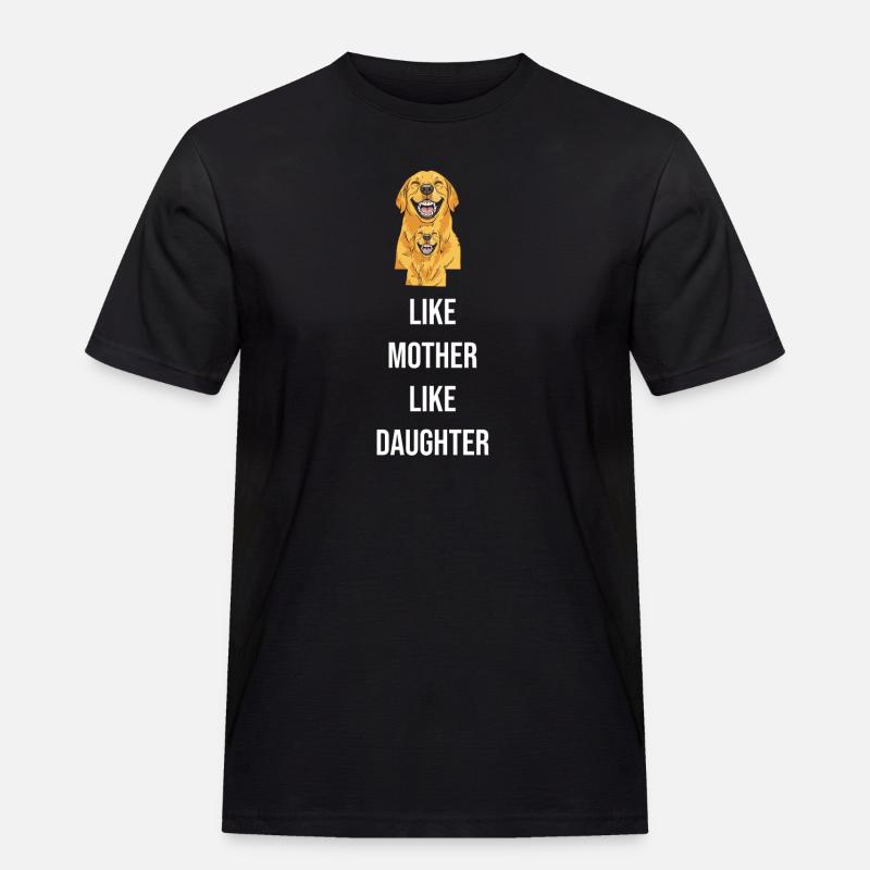 Hunde-Duo Mutter Tochter Illustration - Männer Workwear T-Shirt - Schwarz
