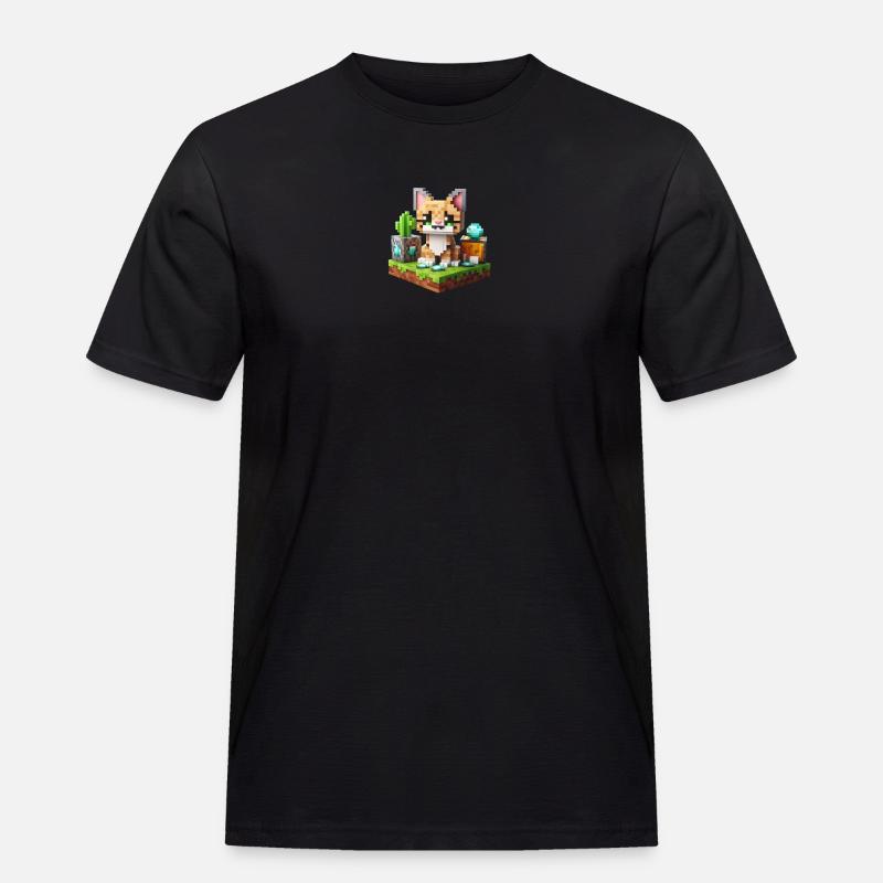 Pixel 4 Chat - Männer Workwear T-Shirt - Schwarz