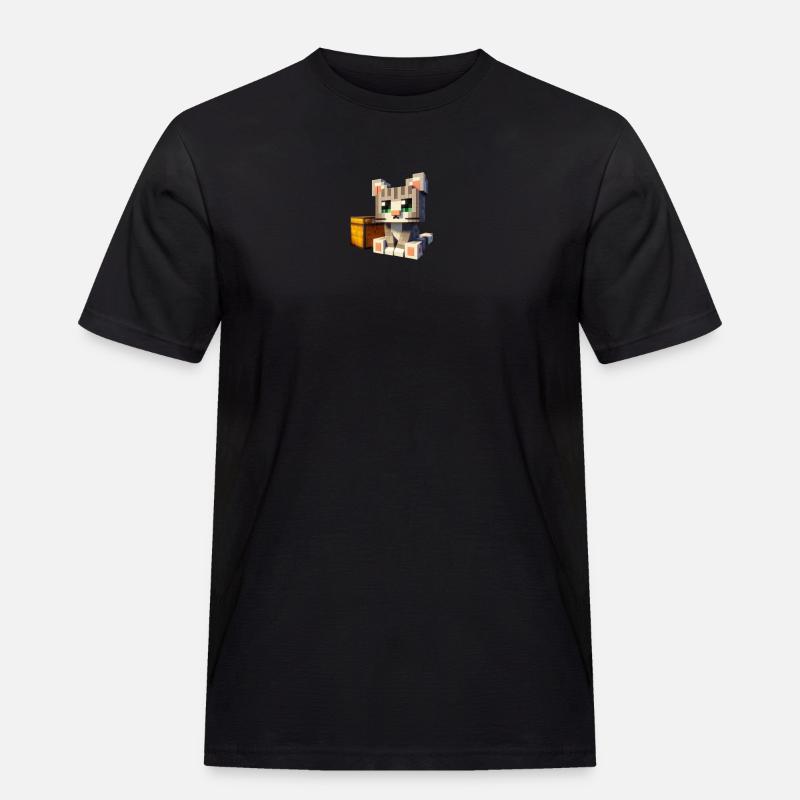 Pixel 3 Chat - Männer Workwear T-Shirt - Schwarz