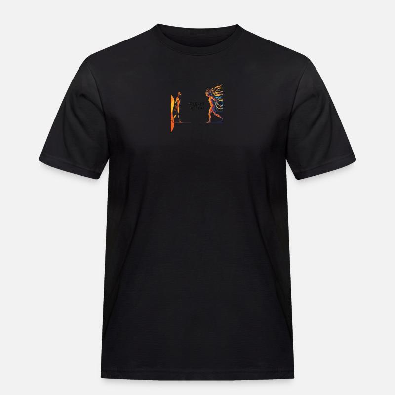 Evolve or Repeat - Männer Workwear T-Shirt - Schwarz