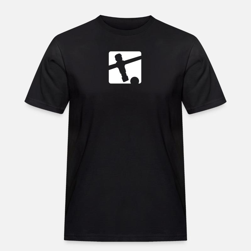 kickerpartner - Kickershirt - Männer Workwear T-Shirt - Schwarz