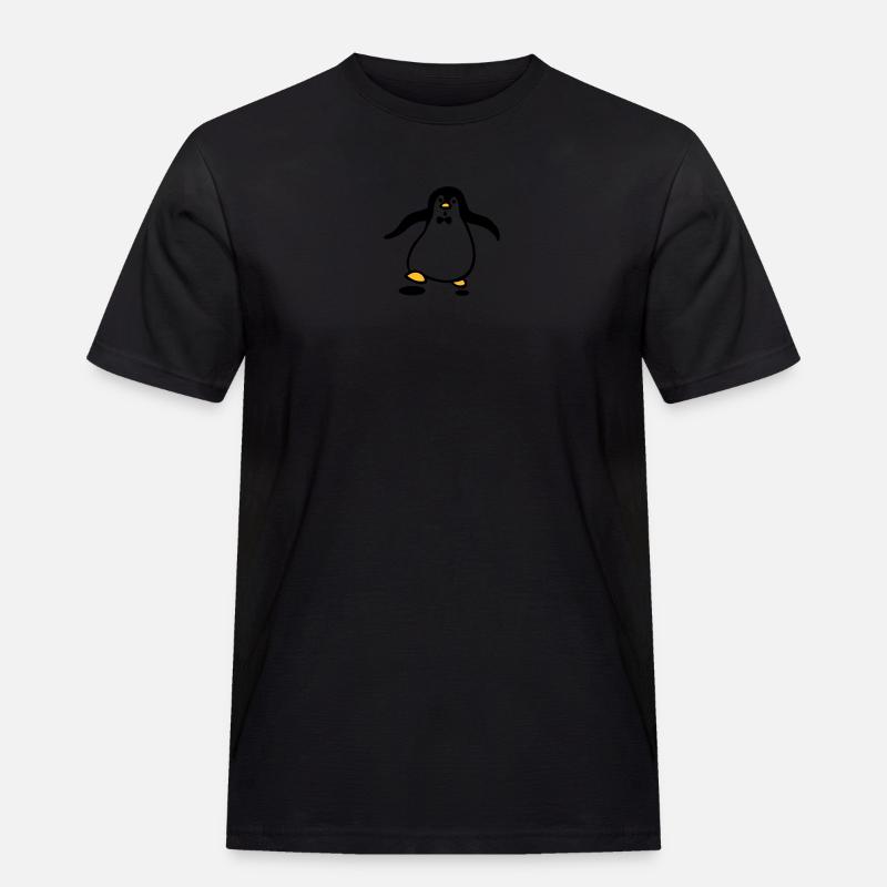 Pinguin - Männer Workwear T-Shirt - Schwarz