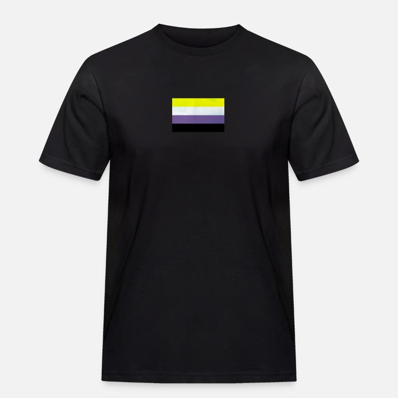 Nonbinary Pride Flag - Men's Workwear T-Shirt - black