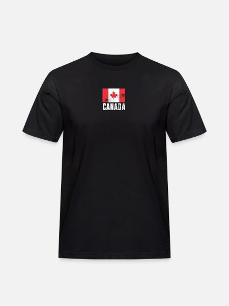 Canada Flag Canadian Flag Vintage Retro - Men's Workwear T-Shirt - black