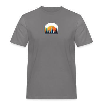 Logo Skyline - Männer Workwear T-Shirt - Grau - Vorne - AI Model Male 185 dark (185cm)
