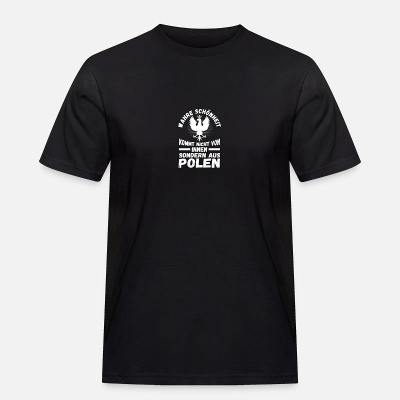 Pole Polnisch Polen - Männer Workwear T-Shirt - Schwarz