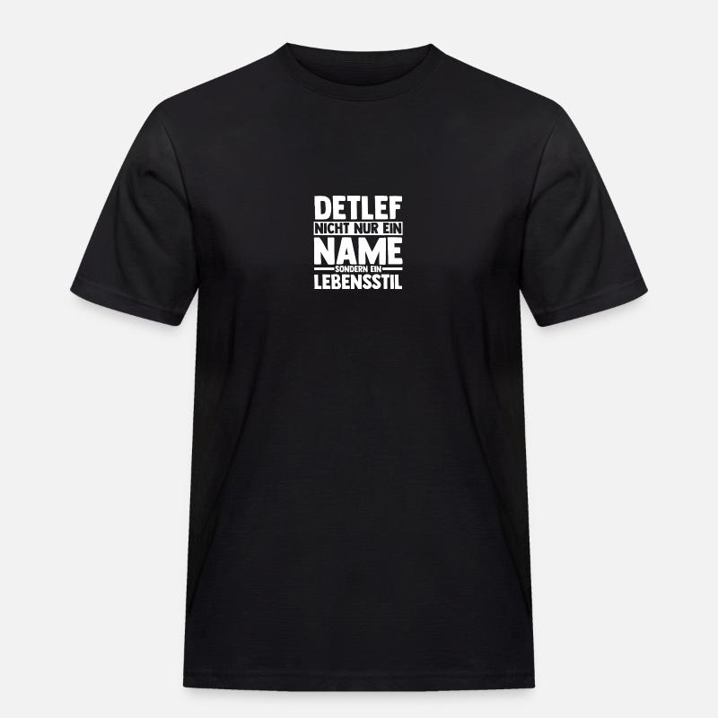 First name Detlef - Men's Workwear T-Shirt - black