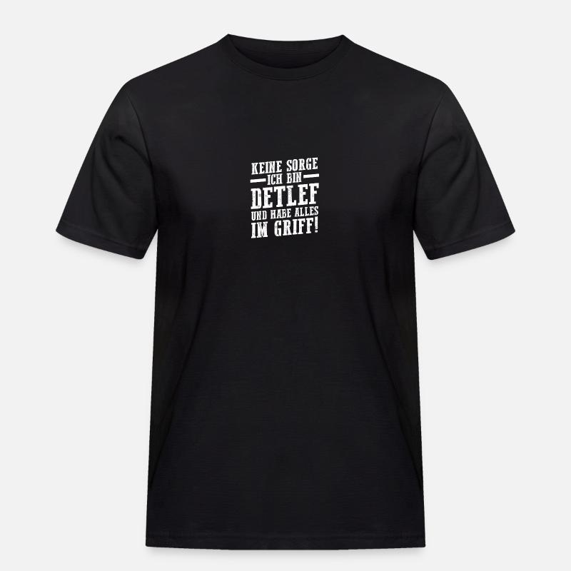 First name Detlef - Men's Workwear T-Shirt - black