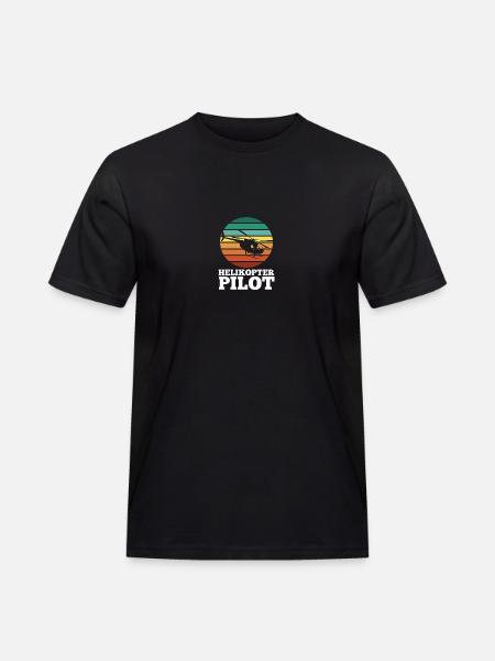 Pilot Helicopter Helicopter - Men's Workwear T-Shirt - black