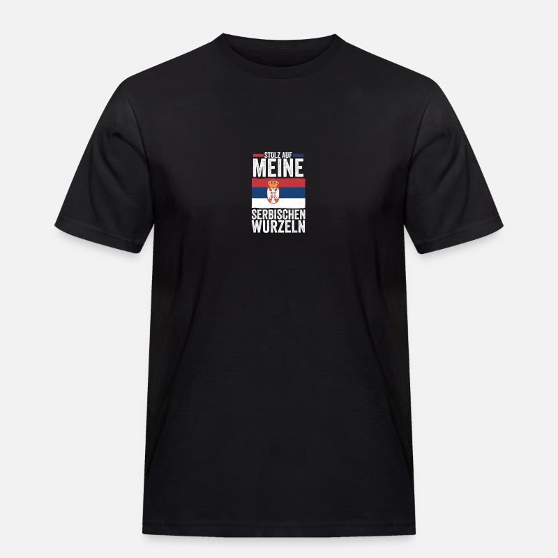 Serben Serbisch Serbien - Männer Workwear T-Shirt - Schwarz