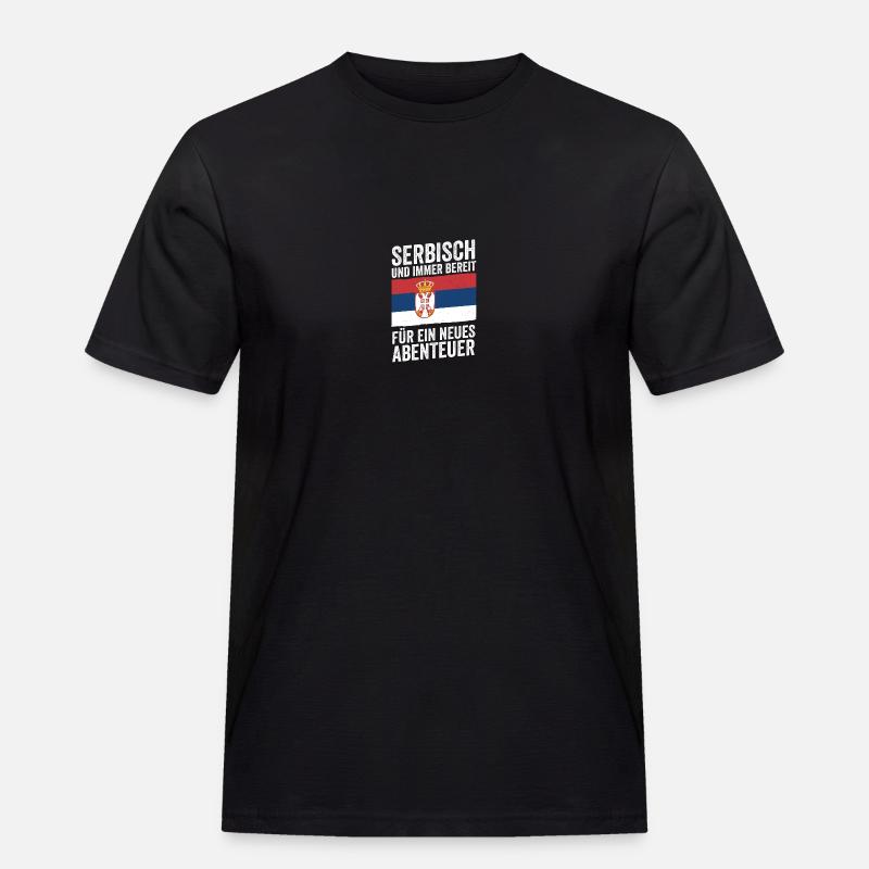 Serben Serbisch Serbien - Männer Workwear T-Shirt - Schwarz