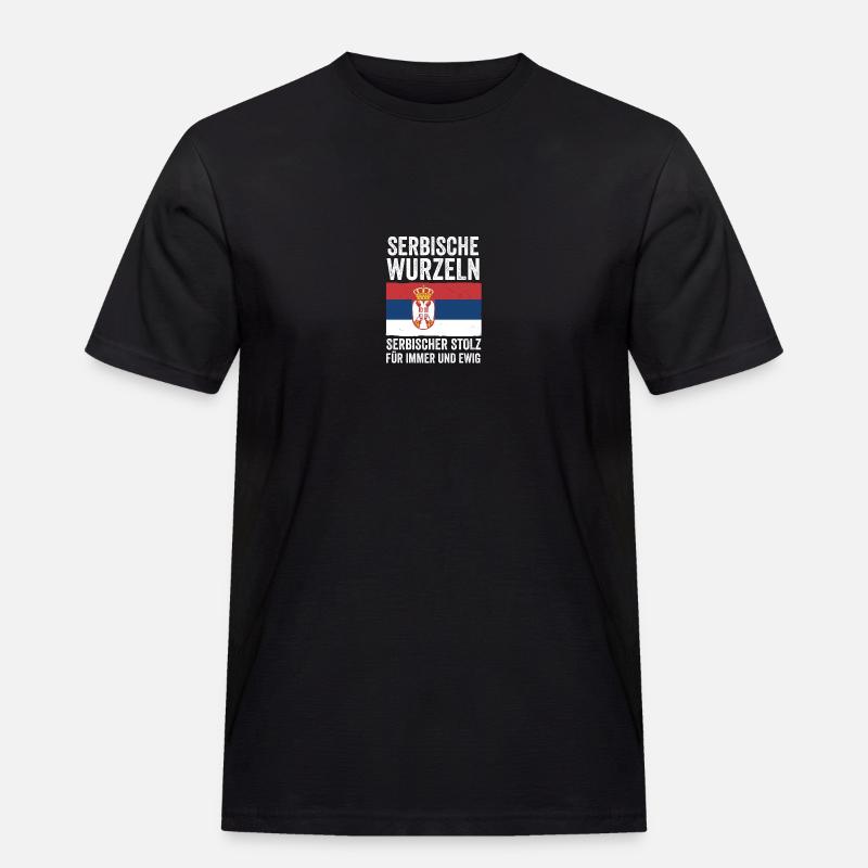 Serben Serbisch Serbien - Männer Workwear T-Shirt - Schwarz