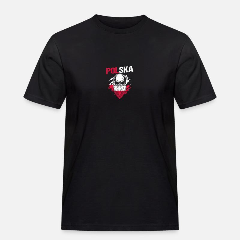Pole Polen - Männer Workwear T-Shirt - Schwarz