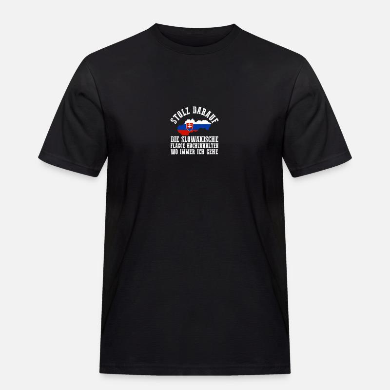 Slowaken Slowakei - Männer Workwear T-Shirt - Schwarz