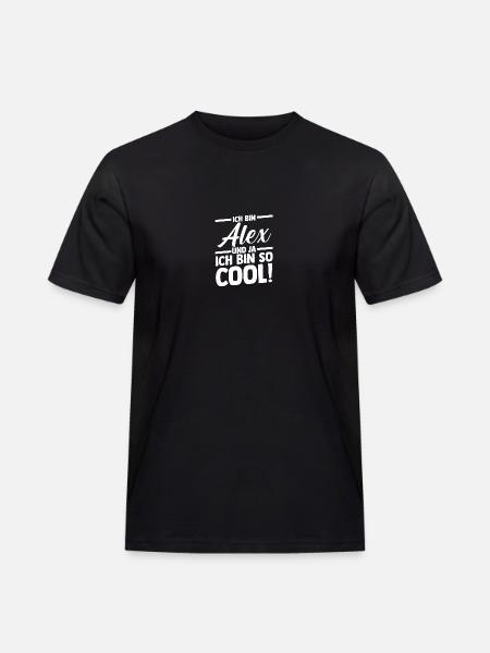 Alexander Alexandra Alexa Alex - Männer Workwear T-Shirt - Schwarz