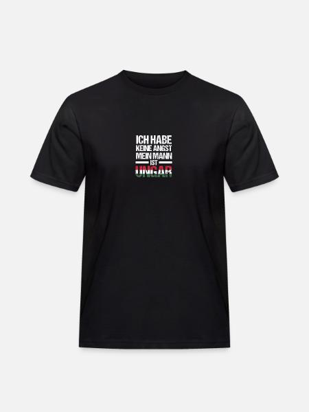 Magyaren Ungarn - Männer Workwear T-Shirt - Schwarz