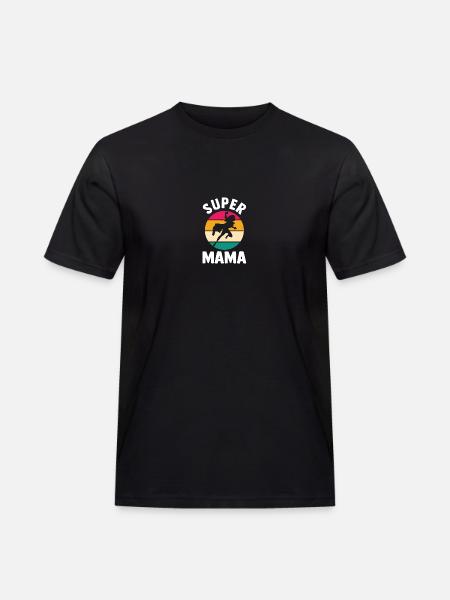 Mutter Superheldin Mama - Männer Workwear T-Shirt - Schwarz