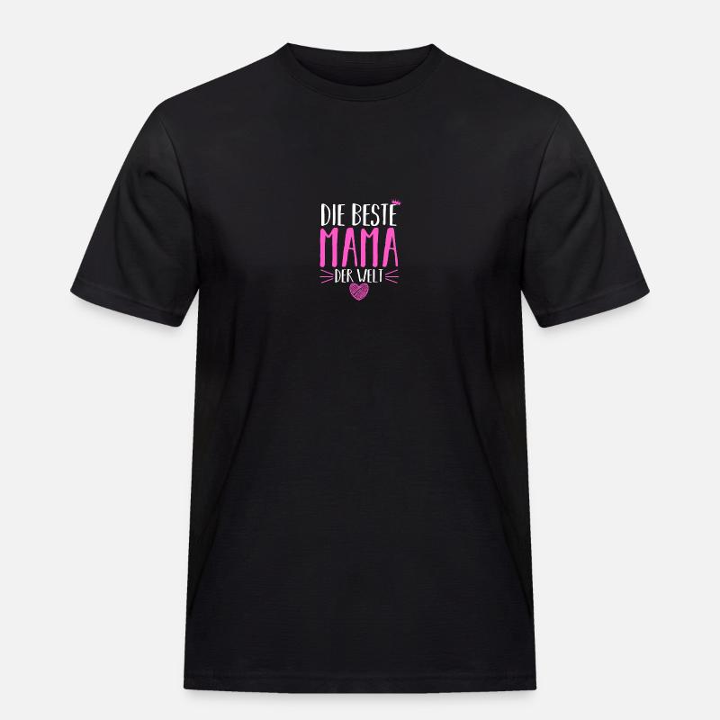 Beste Mama Der Welt - Männer Workwear T-Shirt - Schwarz