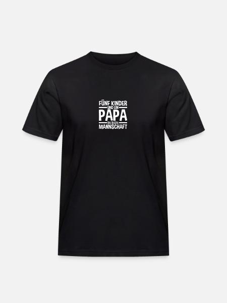 Dad of 5 children - Men's Workwear T-Shirt - black