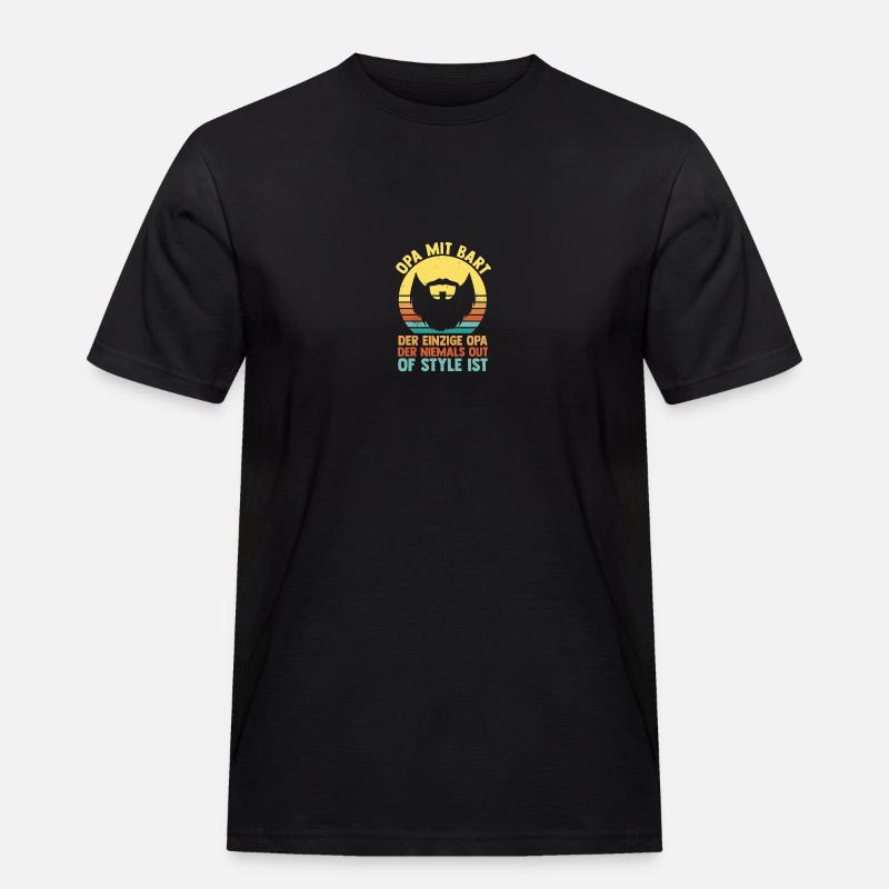 Papi avec une barbe - T-shirt Workwear homme - noir