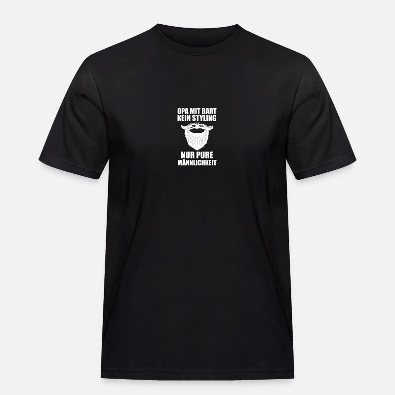 Papi avec une barbe - T-shirt Workwear homme - noir