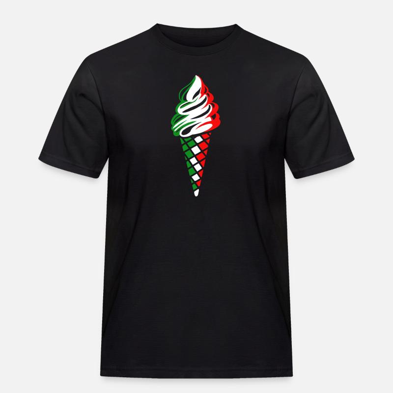 italienisches Eis - Männer Workwear T-Shirt - Schwarz