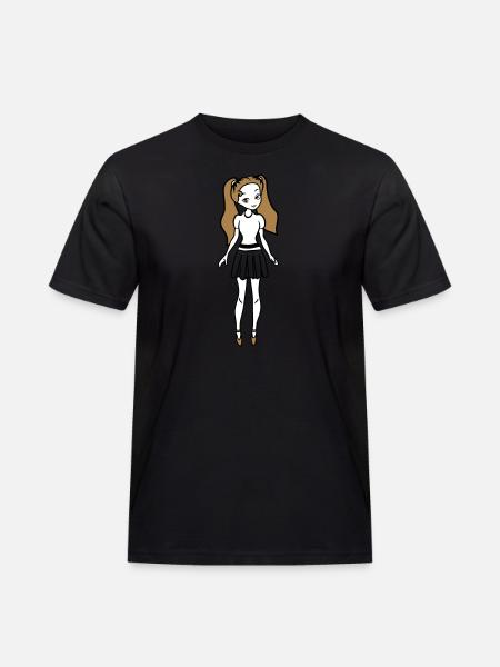 Puppe kleider mädchen - Männer Workwear T-Shirt - Schwarz