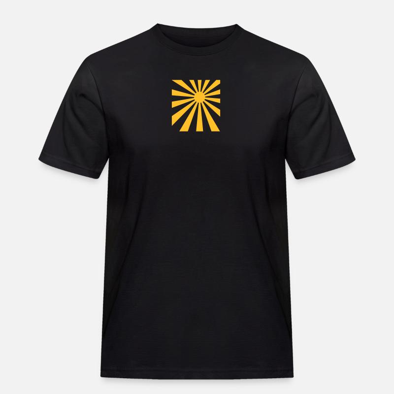 Sun rays rectangle design - Men's Workwear T-Shirt - black
