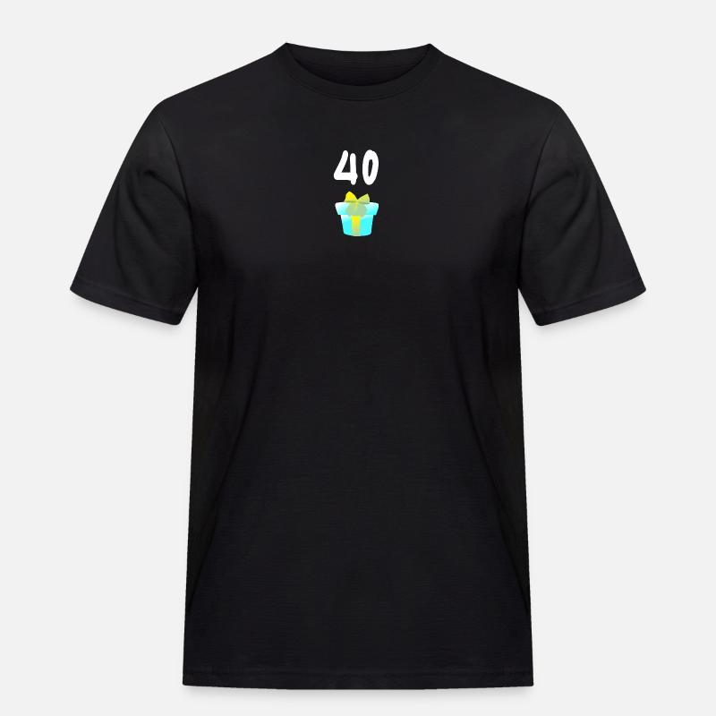geschenk, 40 geschenkbox - Männer Workwear T-Shirt - Schwarz