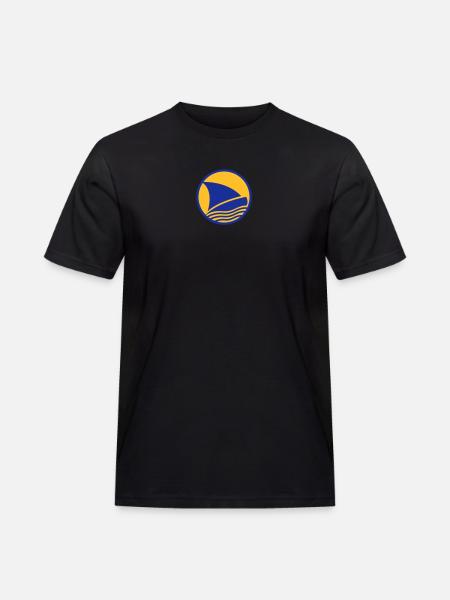 Sailingboat Logo - Männer Workwear T-Shirt - Schwarz