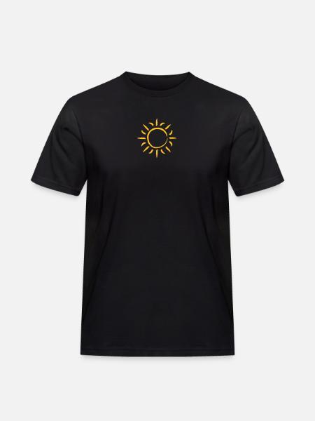 Schöne Gelbe Sonne - Männer Workwear T-Shirt - Schwarz