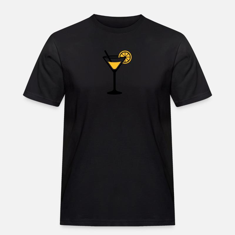Cocktail - Männer Workwear T-Shirt - Schwarz