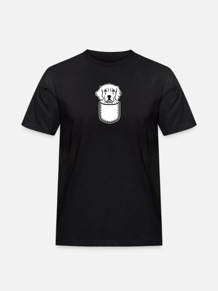 Golden Retriever - Männer Workwear T-Shirt - Schwarz