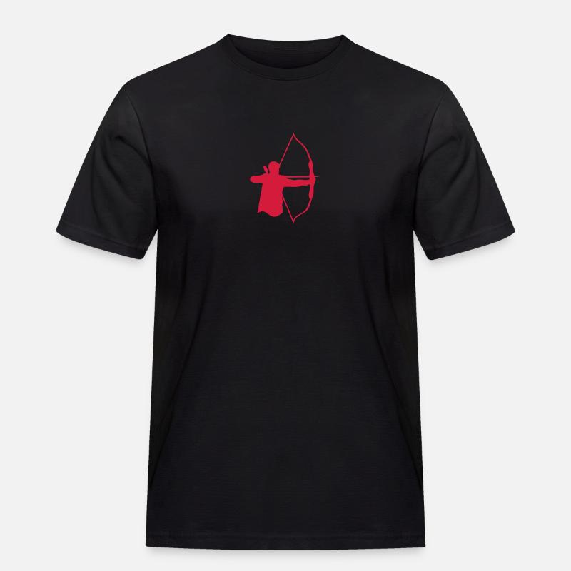 Bogenschießen Bogenschießen Logo bogenschieben6 - Männer Workwear T-Shirt - Schwarz
