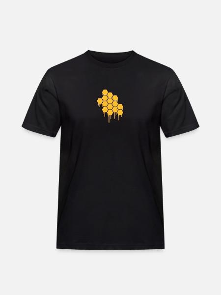 Honeycombs Pattern - Men's Workwear T-Shirt - black