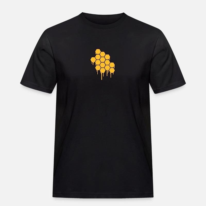 Honeycombs Pattern - Men's Workwear T-Shirt - black
