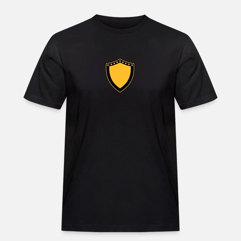 Heraldic Shield - Männer Workwear T-Shirt - Schwarz