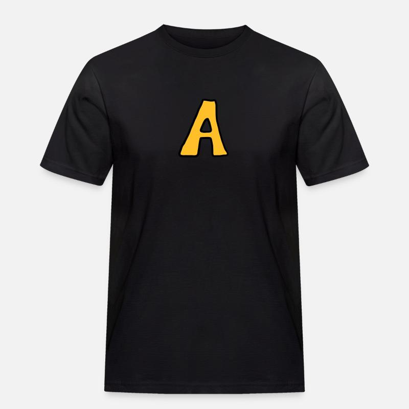 Buchstabe A Comic Cartoon - Männer Workwear T-Shirt - Schwarz
