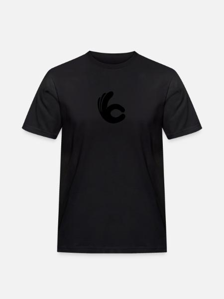 hand hål ok Visa bra handske komiska tecknad svart - Arbets-T-shirt herr - svart