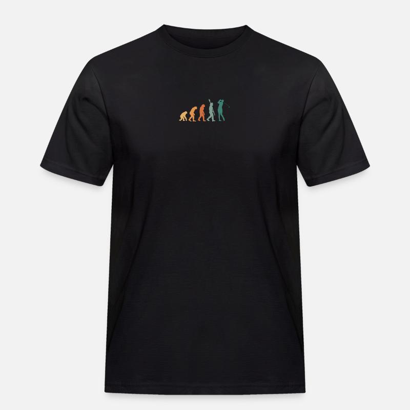 Evolution Golf Retro - Männer Workwear T-Shirt - Schwarz